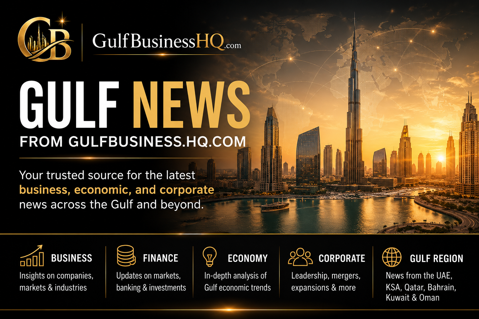 Gulf News from GulfBusinessHQ.com - Latest Gulf business news, finance, startups, investments, and economic updates across the GCC from GulfBusinessHQ.com, your trusted Gulf business intelligence platform.